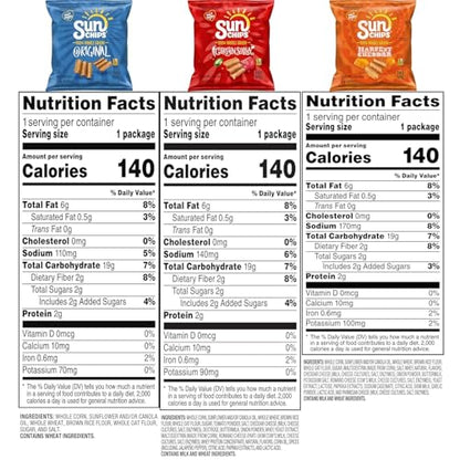 Sunchips Multigrain Chips Variety Pack, 40 Count