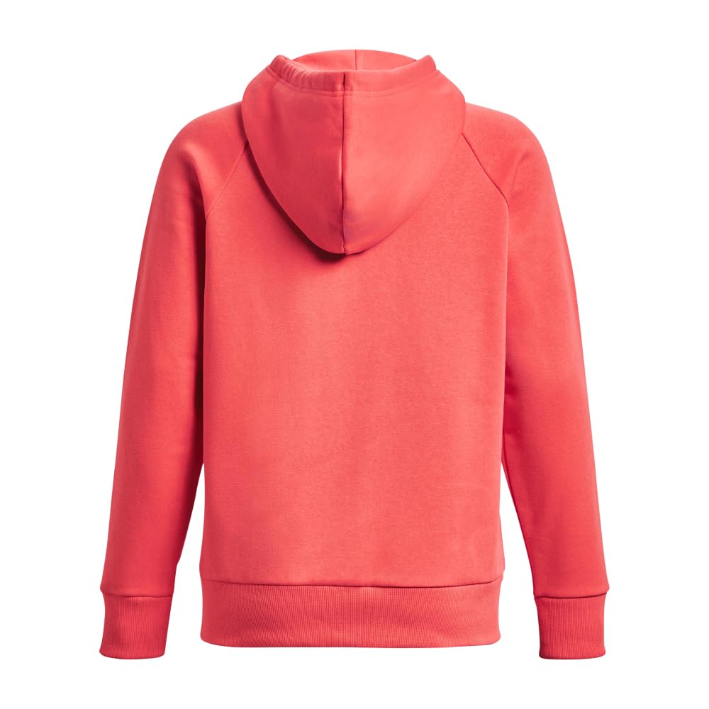 Under Armour Womens Rival Fleece Hoodie, (690) Venom Red / / White, X-Small