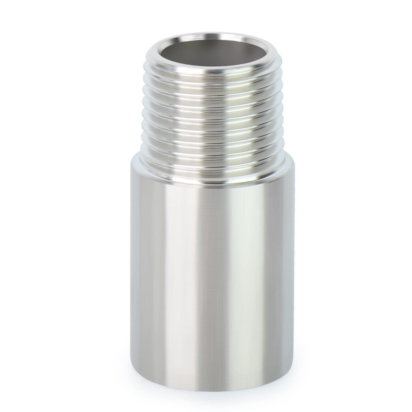 TAISHER 2PCS Stainless Steel Pipe Fittings, 1/2" NPT Male x 1/2" NPT Female Threaded, 2" Length Nipple Cast Pipe