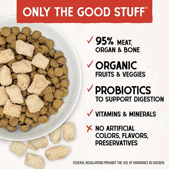 Stella & Chewy's Freeze-Dried Raw Chicken Meal Mixers- Dog Food Topper and Mixer - Made with 95% Cage-Free Chicken, Organs & Bone - Perfect for Picky Eaters - Grain-Free - 1oz