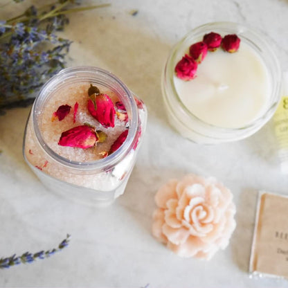 Beets and Apples Happy Birthday Gift Basket, Birthday Spa Gift Baskets for Women, Organic Spa Gift Set, Self Care Gift Basket for Birthday Gifts, Handmade in USA Unique Birthday Gifts Relaxation Gift (Happy B-Day)