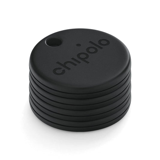 Chipolo ONE Spot - 4 Pack - Finder, Bluetooth Tracker - Works with The Apple Find My app (only for iOS) (Almost Black)