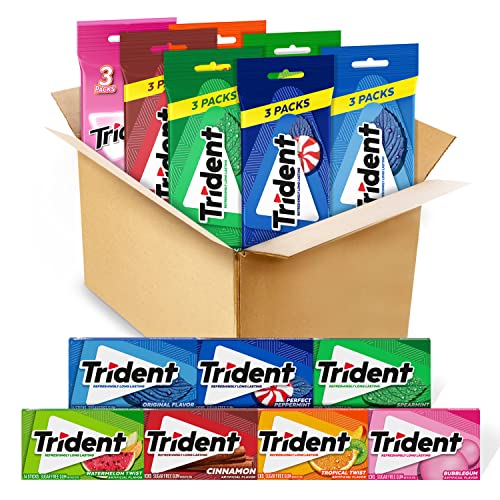 Trident Sugar-Free Chewing Gum Variety Pack Candy, Assorted Flavors, 21 Packs of 14 Pieces (294 Total Pieces)