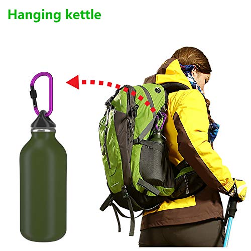 Carago Carabiner Clips with Screw Gate, 10 Pack Carabiners Hiking Clips with 7.5mm Diameter Aluminum Rod (10 Color (10 Pack))