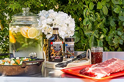 Cuisinart Grilling Prep & Serve Trays, 17x10.5 inch BBQ Tray Safe for Food Handling, 2 Dishwasher Safe Nesting Trays Black & Red, Perfect Grilling Accessories for Cooked & Raw Meat, Fits 6 Burgers