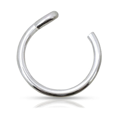EnCharmed Fake Clip On Nose Ring 20g - Tiny Faux Piercing Hoop - No Piercing Needed (925 Sterling Silver)