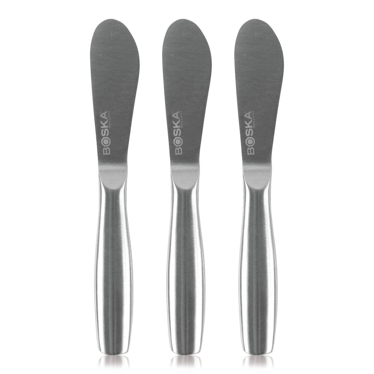 Boska Mini Spreading Knife Set - Butter knife Copenhagen Stainless Steel Multi-purpose Spreading Knives - Used for Cheese, Butter, Jam, Pastry, and Other Kitchen Daily Spreader Knife - 3 Pieces