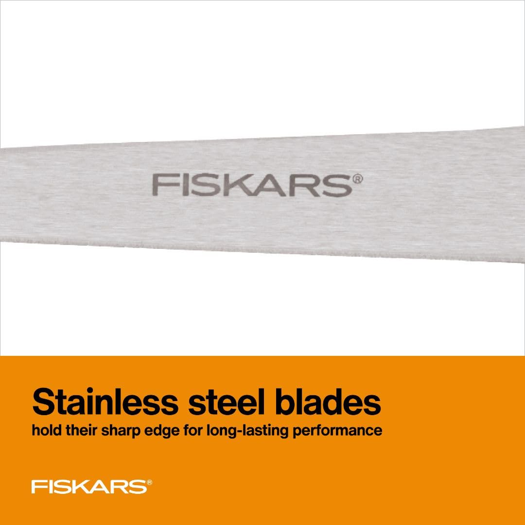 Fiskars All Purpose Scissors, High Performance Cutting, Stainless Steel Blades, Ergonomic and Comfort Handles, Perfect for Arts and Crafts and the Office, Scissors for Office