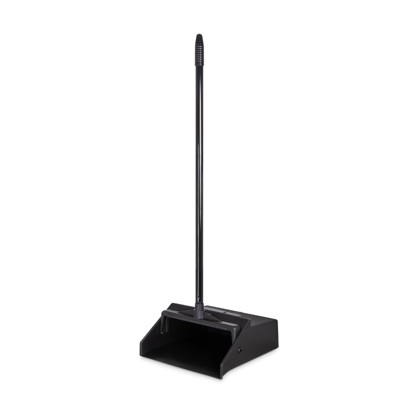 Carlisle FoodService Products Duo-Pan Upright Dust Pan with Serrated Yoke for Home, Restaurants, Kitchen, Lobby, And Office, Plastic, 30 Inches, Black