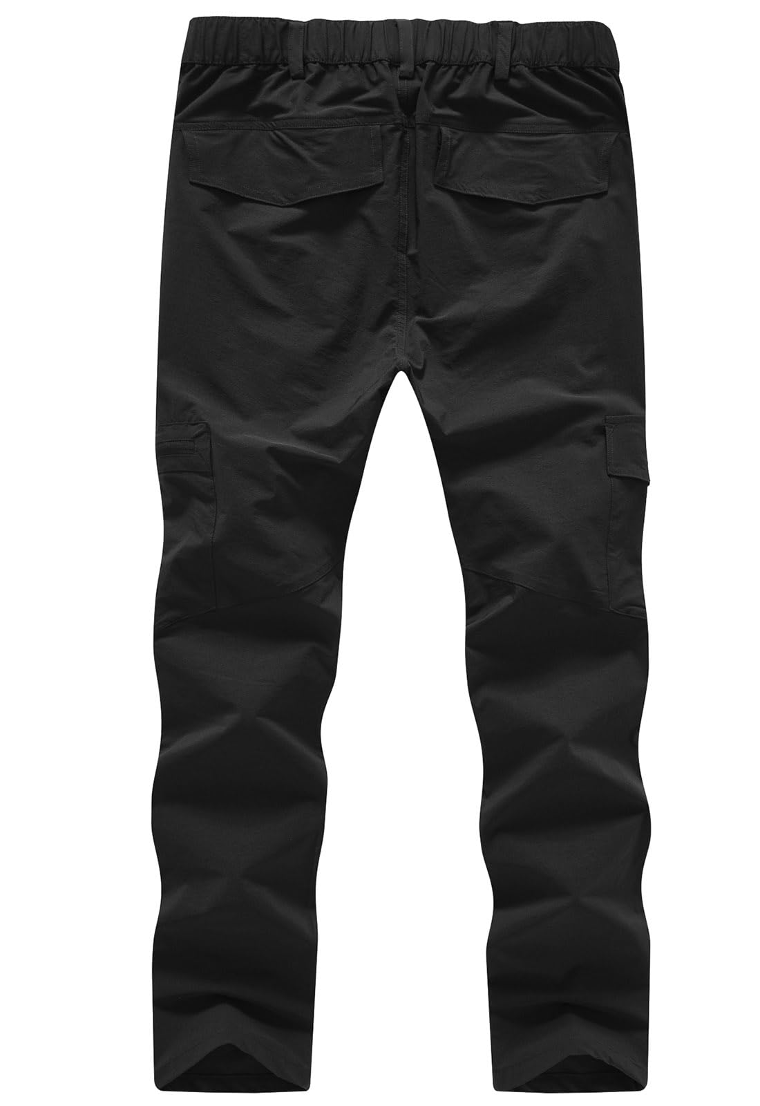 YSENTO Women's Hiking Pants Lightweight Stretch Quick Drying UPF 50 Camping Travel Work Cargo Pants 6 Pockets Black Size M