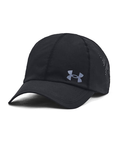 Under Armour Men's Iso-Chill Launch Run Adjustable Hat, (001) Black/Black/Reflective, One Size Fits Most