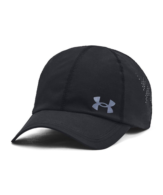 Under Armour Men's Iso-Chill Launch Run Adjustable Hat, (001) Black/Black/Reflective, One Size Fits Most