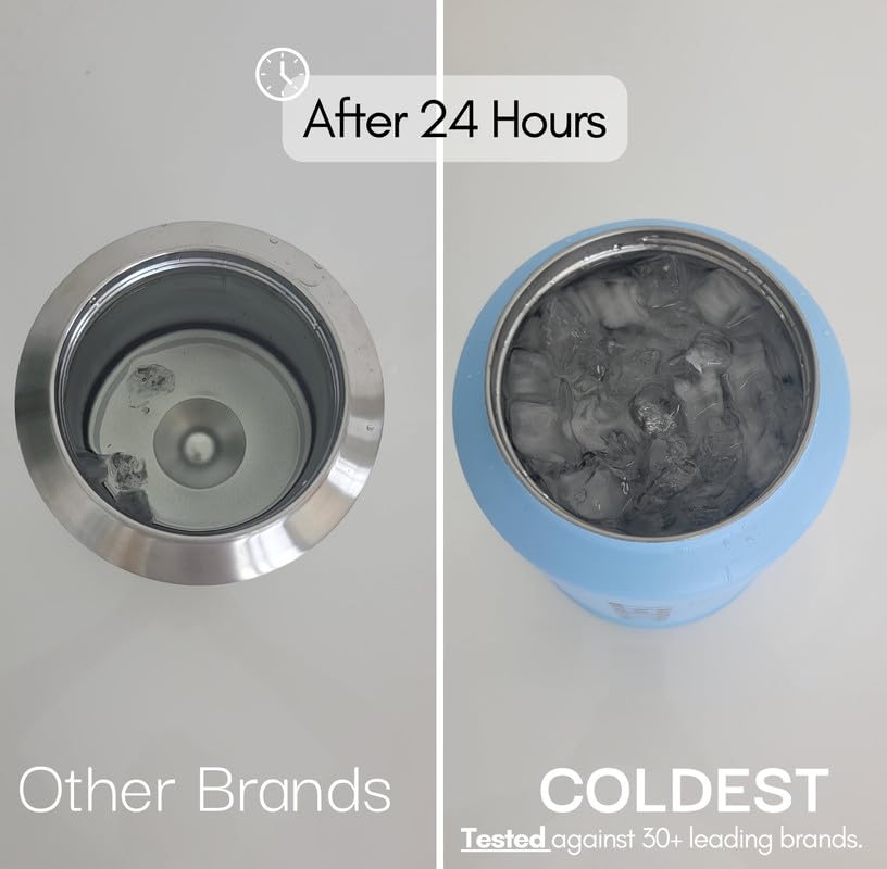 Coldest Tumbler with Handle and Straw - 100% Leak Proof Insulated Tumbler with Lid and Straw (3 Lids) - Stainless Steel Tumblers for Women & Men - Cup Holder Friendly Base, 36 oz (Stealth Black)