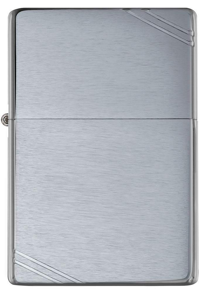 Zippo Vintage Brushed Chrome with Slashes Pocket Lighter, One Size (230)