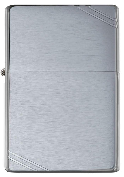 Zippo Vintage Brushed Chrome with Slashes Pocket Lighter, One Size (230)