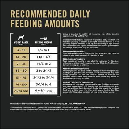 Purina Pro Plan High Protein Dog Food, Small Bites, SPORT 27/17 Lamb and Rice Formula - 6 lb. Bag