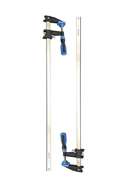 FASTORS Bar Clamps for Woodworking 24 Inch,2-Pack Wood Clamps Adjustable and Release Quickly,Throat Depth 2.5 Inch, Serrated Steel Rail,Bar Clamps Force 600 Lbs