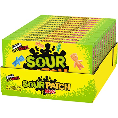 SOUR PATCH KIDS Soft & Chewy Candy, Bulk Candy, 12 - 3.5 oz Boxes