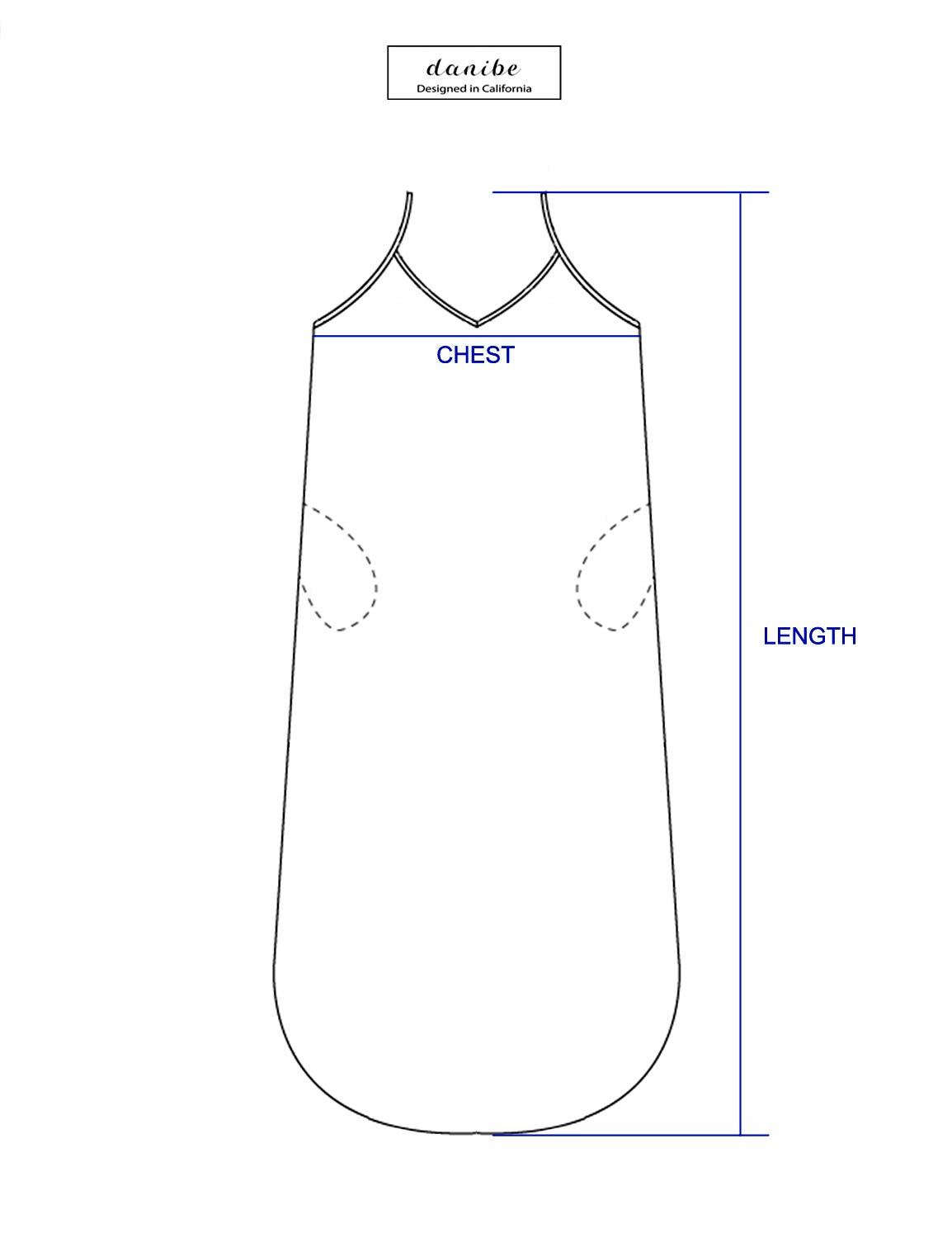 danibe Women's Casual Loose Fit Long Cami Maxi Dress with Pockets Magenta XS