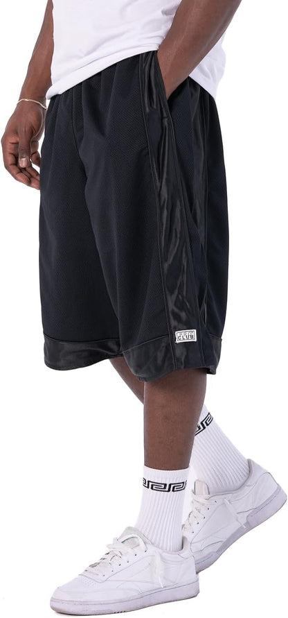 Pro Club Men's Heavyweight Mesh Basketball Shorts, Black, X-Large