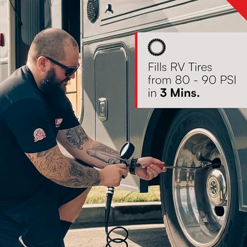 VIAIR 450P-RV Automatic Portable Air Compressor Kit - 150 PSI for RV, Truck, Jeep and SUV Tires - RV Accessories with 1.80 CFM, Silver