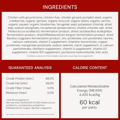 Stella & Chewy's Freeze-Dried Raw Dinner Patties - Chicken Recipe - High Protein Grain-Free Puppy & Dog Food - Perfect For Picky Eaters - 5.5 oz