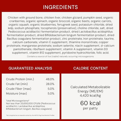 Stella & Chewy's Freeze-Dried Raw Dinner Patties - Chicken Recipe - High Protein Grain-Free Puppy & Dog Food - Perfect For Picky Eaters - 5.5 oz
