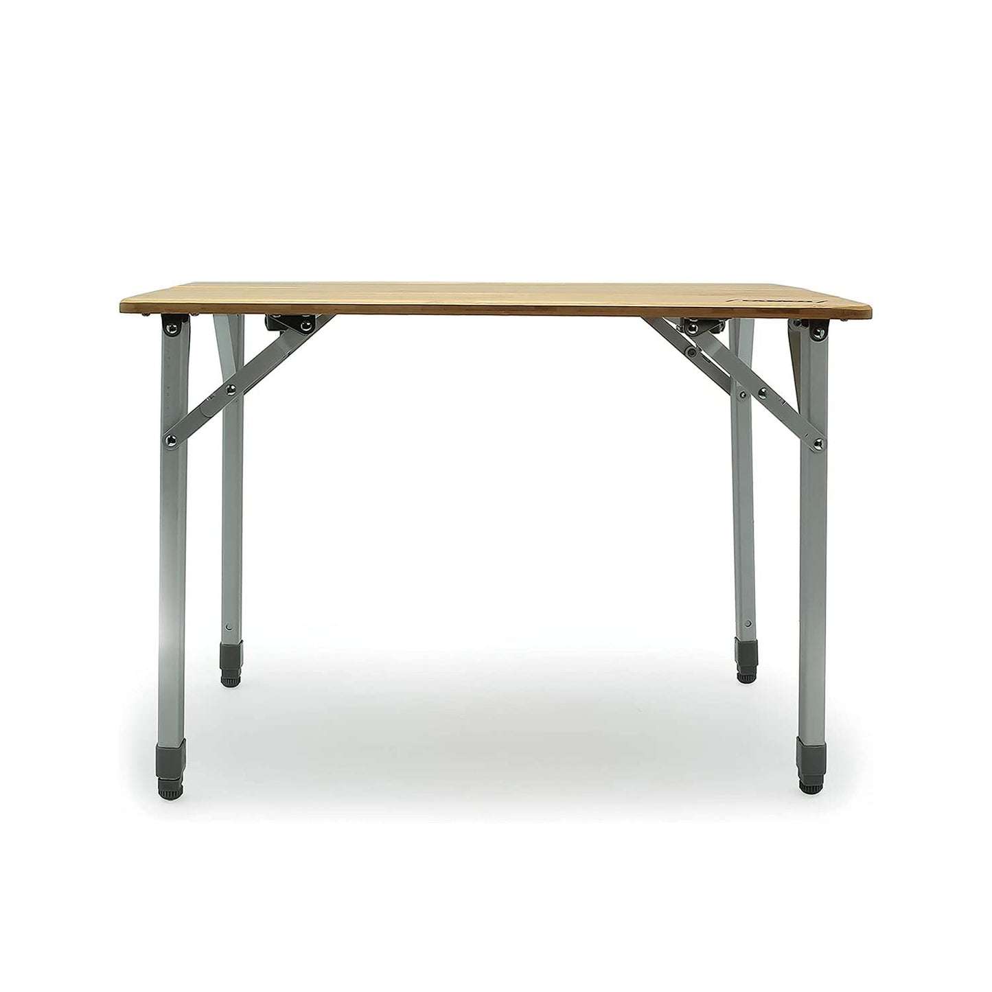 Camco Bamboo Folding Camping Table with Aluminum Legs - Natural Bamboo Top Measures 25 ½ x 19 ¾-inches & Supports Up to 85lbs - Lightweight for Added Portability & Includes Storage Bag (51895)