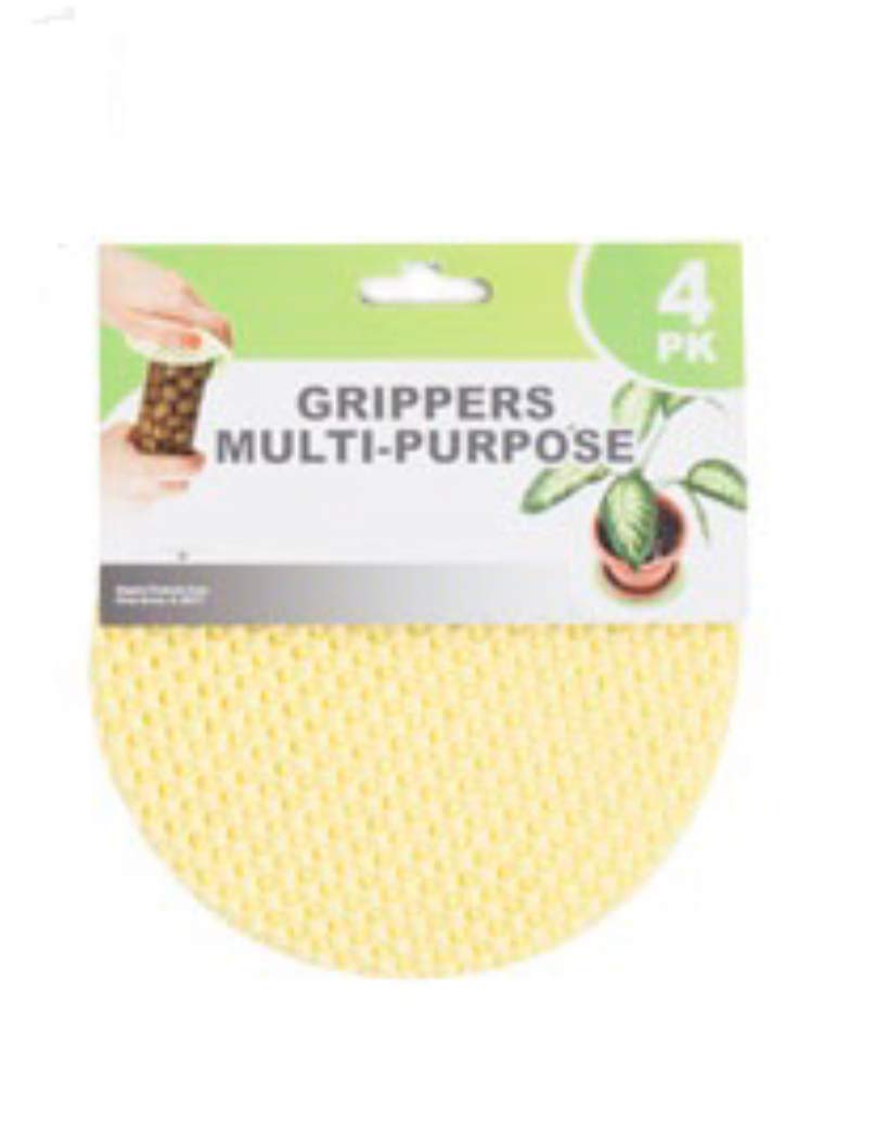 Regent Round Multi-Purpose Jar Gripper Pad Bottle Lid Opener, 4 Piece Set, Colors May Vary