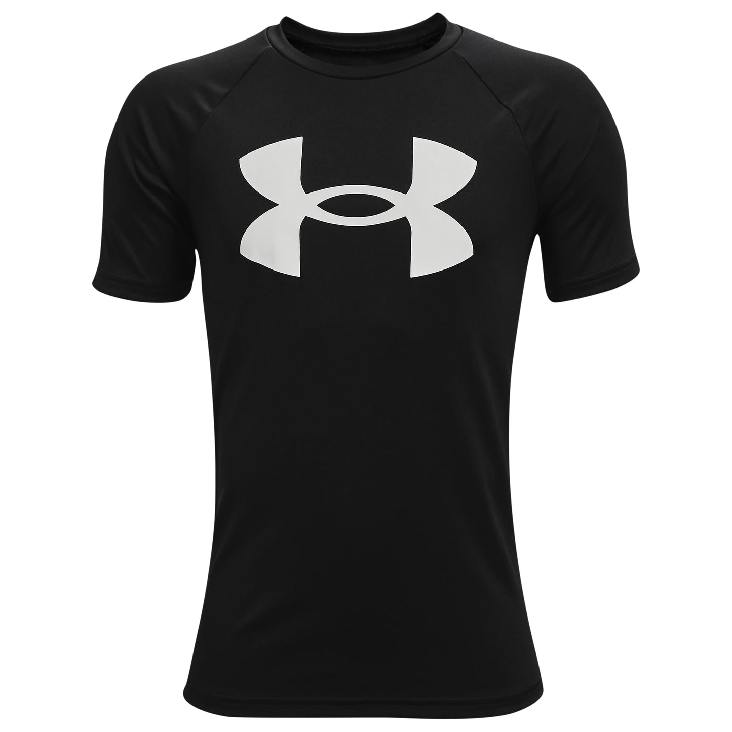 Under Armour Boys Tech Big Logo Short Sleeve T-Shirt , Black (001)/White , Small