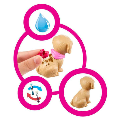 Barbie Doll & Playset, Pet Boutique with 4 Pets, Color-Change Grooming Feature & 20+ Themed Accessories