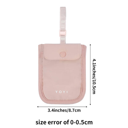 YOYI YOYI RFID Undercover Bra Wallet,Hidden Travel Pouch,Secret Stash Pocket - Credit Cards & Money & Valuables with Adjustable,Elastic Strap Suitable for All Bra Sizes