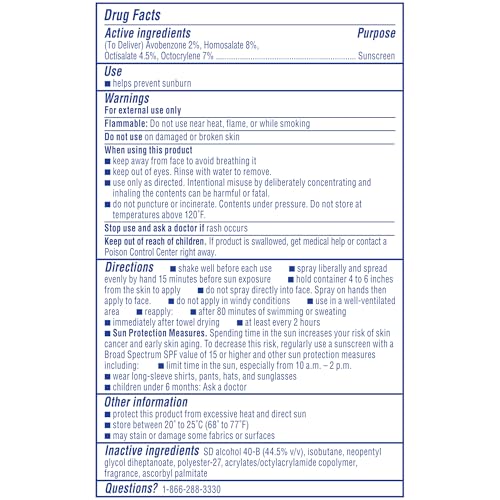 Coppertone Sport Sunscreen Spray SPF 30, Water Resistant Spray Sunscreen Pack, 5.5 Oz, Pack of 2 (Packaging May Vary)