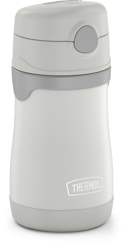 THERMOS BABY 10 ounce Stainless Steel Vacuum Insulated Straw Bottle, Gray