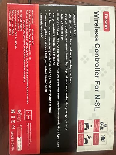 Diswoe Upgraded Wireless Controller for Switch/Lite/OLED/Switch 2 Pro Controller for Switch Remote Joystick Gamepad Supports Wake up, Gyro Axis, Turbo, Dual Vibration and Screenshot Function