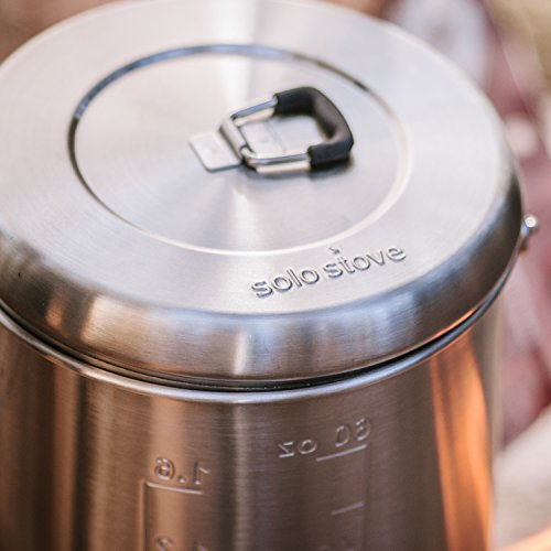 Solo Stove Pot 1800 Stainless Steel Companion Pot great Cookware for Backpacking Camping Survival Backpacking Kitchen and Cooking simple Equipment Set & Accessories for Hiking Campfires and Adventure