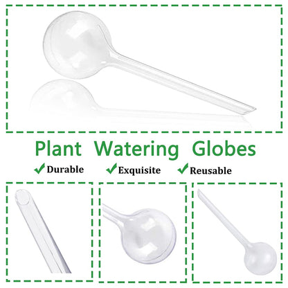 10 Pcs Clear Plant Watering Globes,Plastic Self-Watering Bulbs,Flower Automatic Watering Device,Garden Waterer for Plant Indoor Outdoor