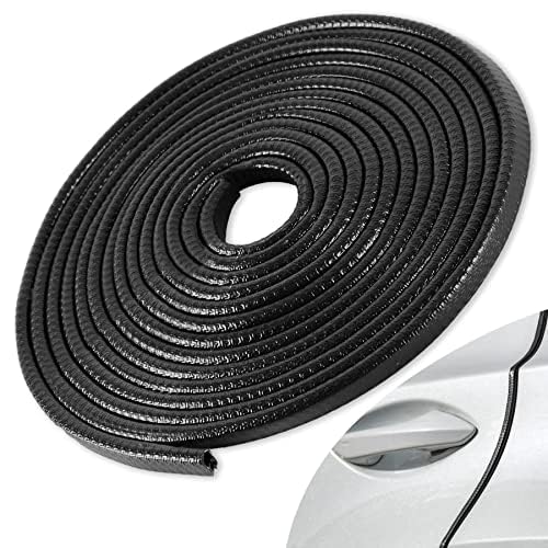 SINGARO 33Ft (10M) Car Door Edge Guard, No Glue Car Door Entry Guard Protective Strip, Rubber Edge Trim Car Door Protector, Applicable to Car, Truck, SUV and ATV, Car Exterior Accessories（Black-A）