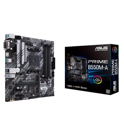 ASUS Prime B550M-A WiFi II AMD Micro ATX Motherboard with PCIe 4.0, WiFi 6, ECC Memory, HDMI 2.1, RGB Header