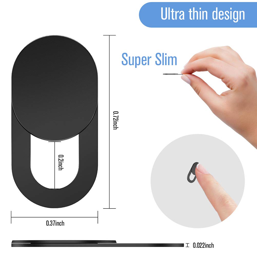 Webcam Cover Slide,[6 Pack] Ultra-Thin Laptop Web Camera Cover Compatible with MacBook,Laptop,PC,Computer,iMac,iPad, iPhone 6/7/8 Plus. 0.022in Thick Web Blocker Protect Your Privacy and Security