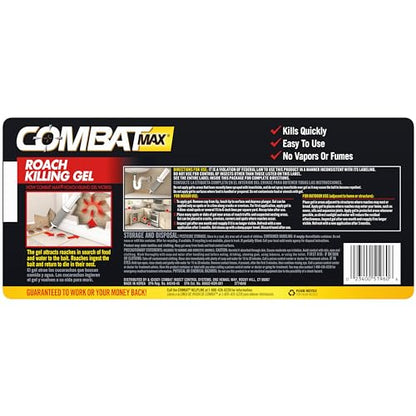Combat Max Roach Killing Gel for Indoor and Outdoor Use, 1 Syringe, 2.1 Ounce (Pack of 1)
