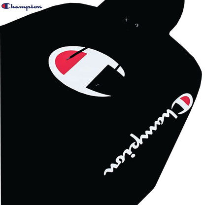 Champion Hoodie for Men Big And Tall Mens Oversized Pullover Fleece Sweatshirt Black