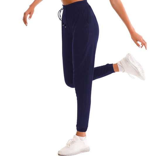 Stanpetix Joggers for Women with Pockets - Navy Sports Pants Sweatpants for Running Exercise (Navy,L)