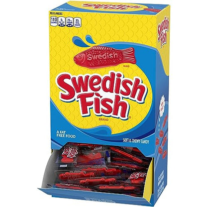 SWEDISH FISH Individually Wrapped Soft & Chewy Candy, Bulk Candy, School Snacks, 240 Count Box