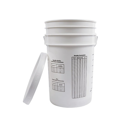 Fastrack 6.5 Gallon Fermenting Bucket with Lid | White | 100% Food Grade-BPA Free Fermenting Brew Bucket for your Beer, Wine or any other Fermented Beverage