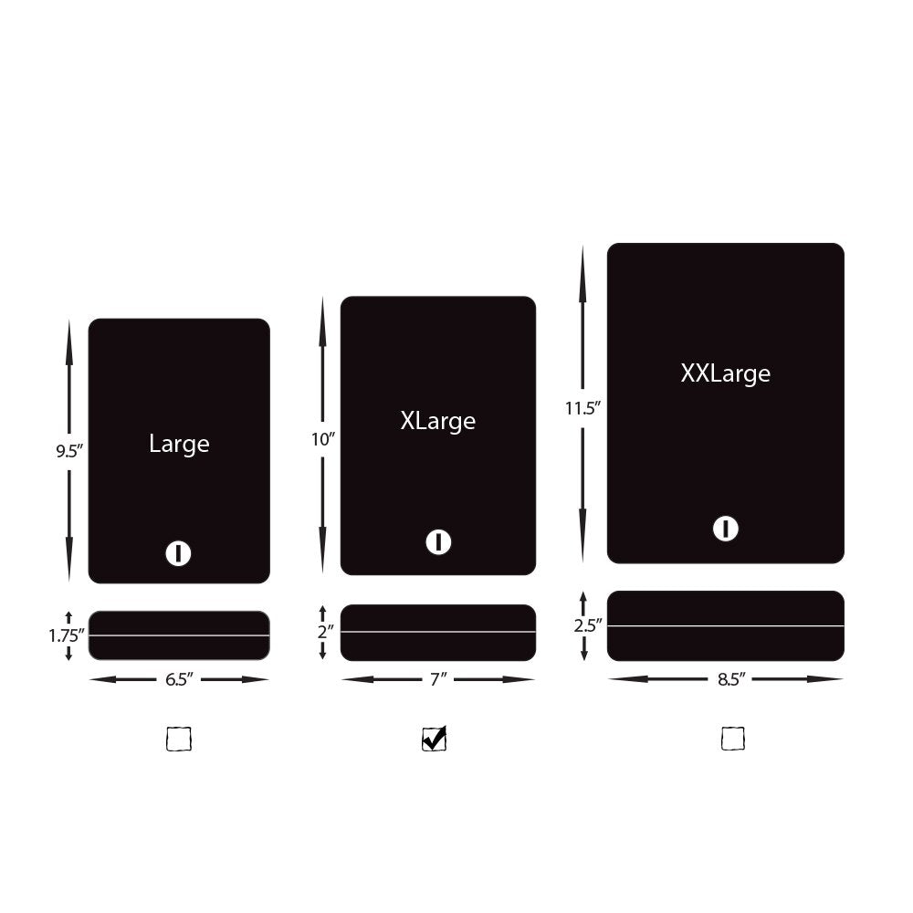 SnapSafe Portable Lock Box for Guns and Valuables, 2 Pack - Includes 2 Lock Boxes (Keyed Alike), 4 Keys, Patented Security Cable - An Ideal Car Gun Safe, TSA Gun Case - XL, Black, 10 x 7 x 2 Inches