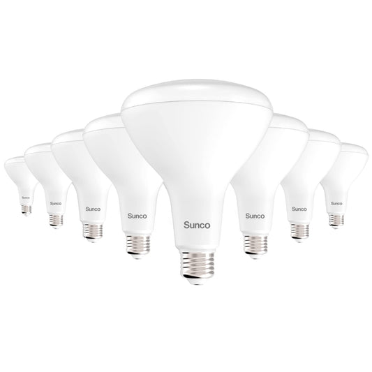 Sunco 8 Pack BR40 LED Light Bulbs, Indoor Flood Lights, Recessed Can Light Bulb, 1400 LM, 17W (100W Equivalent), 5000K Daylight, Dimmable, E26 Base, for Home, Bedroom, Kitchen UL