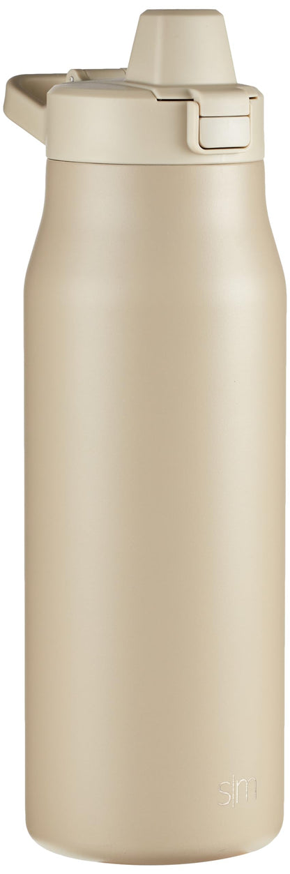 Simple Modern Filtered Water Bottle | Insulated Stainless-Steel Carbon Filter Travel Water Bottles | Reusable for Clean Drinking Water On The Go | 34oz, Almond Birch