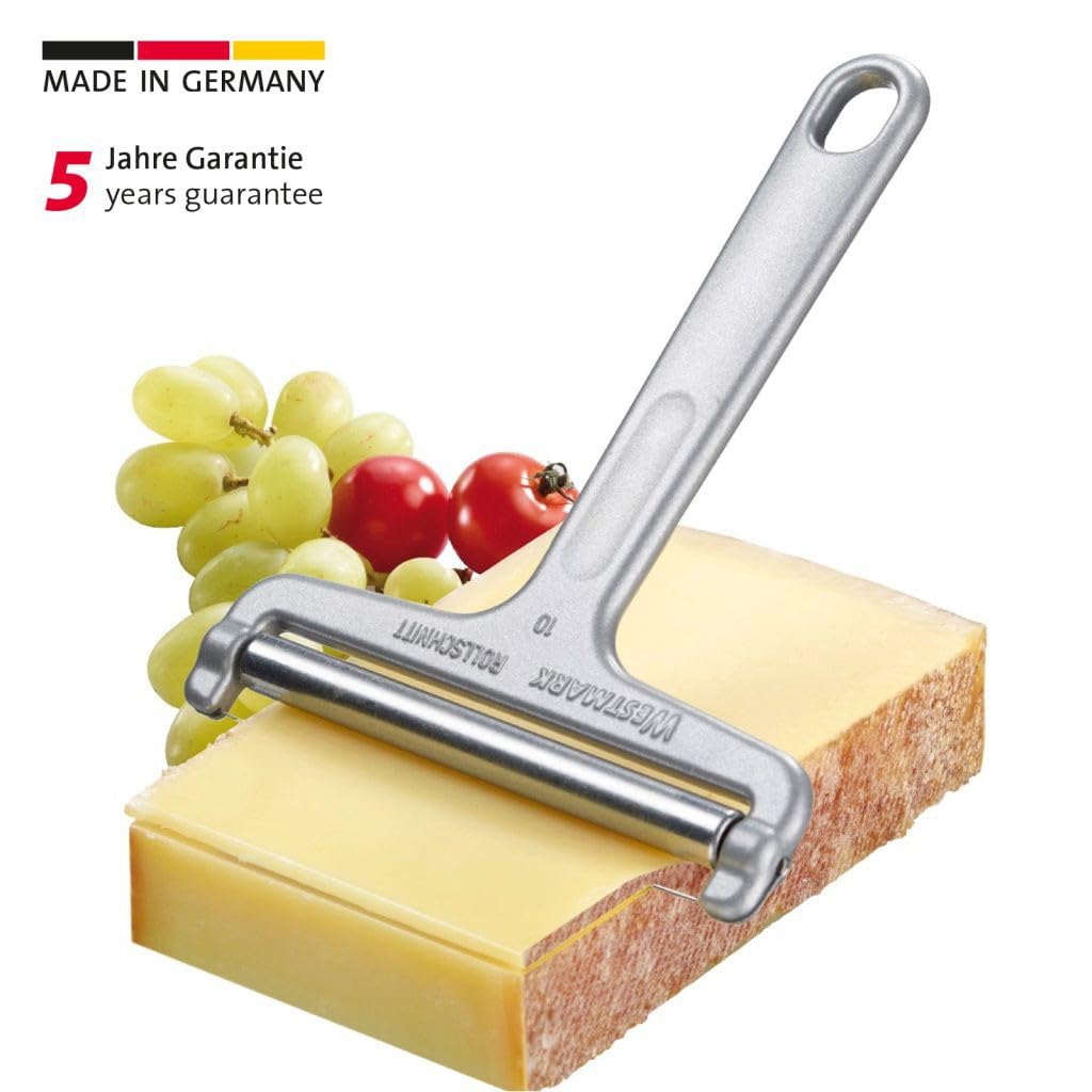 Westmark Germany Heavy Duty Stainless Steel Wire Cheese Slicer Angle Adjustable (Grey),7" x 3.9" x 0.2" -