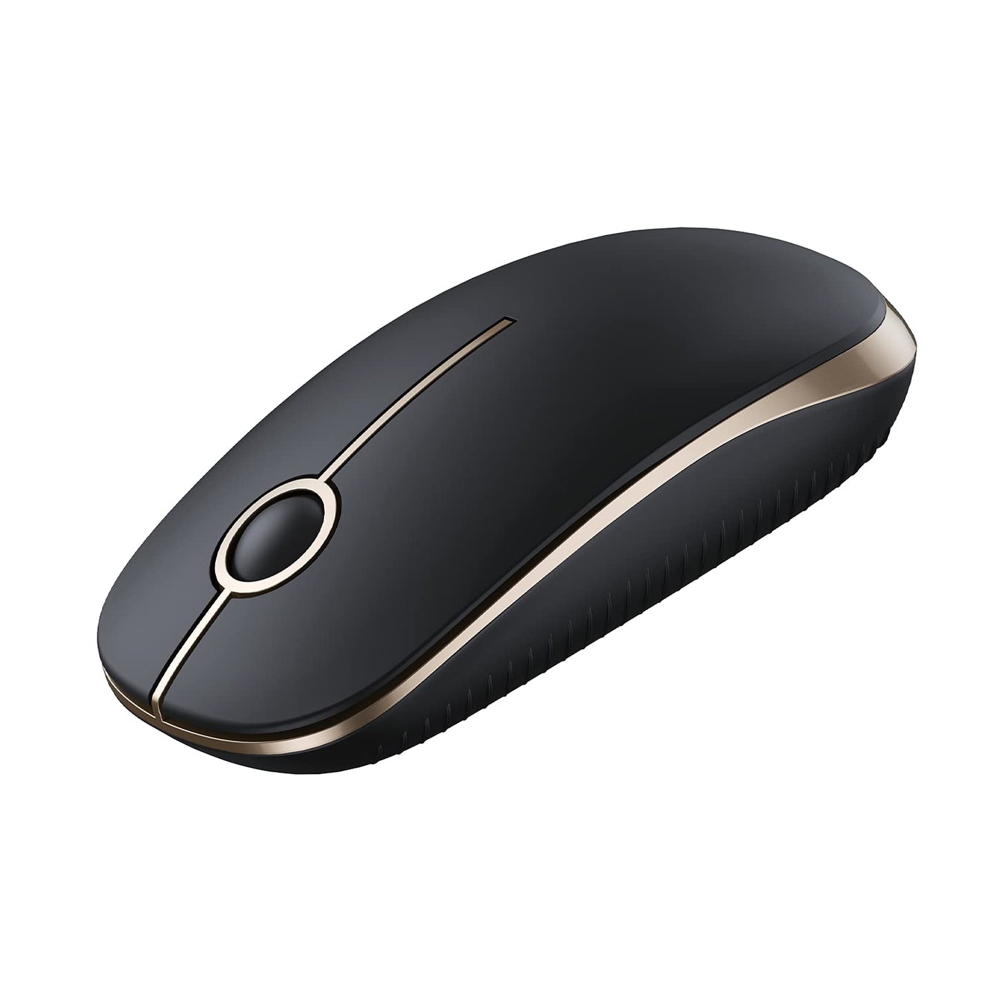 Vssoplor Wireless Mouse, 2.4G Slim Portable Computer Laptop Mouse with Nano Receiver Quiet Silent Optical Mice for Notebook, PC, Laptop, Computer-Black and Gold